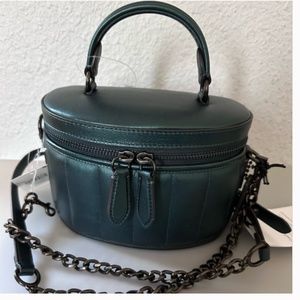 🔥🔥 COACH Metallic Dark Green Crossbody Bag